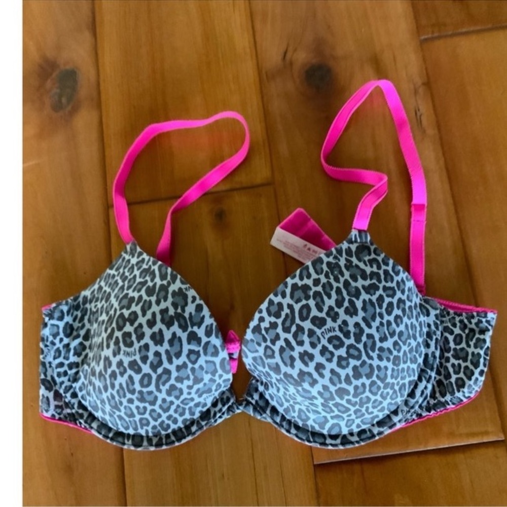 Victoria Secret Cheetah Print wear Everywhere Demi Bra Size 34B